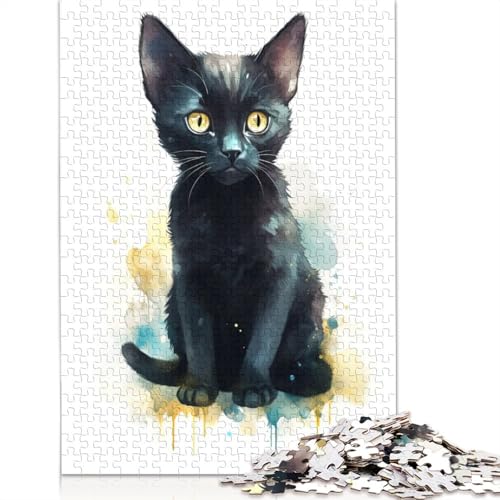 Puzzle für Erwachsene, Aquarell, Bombay Cat Baby, 1500-teiliges Puzzle, Holzpuzzle für Erwachsene ab 18 Jahren, gutes Geschenk für Erwachsene, 1500 Teile (85 x 57 cm) von QBIREX
