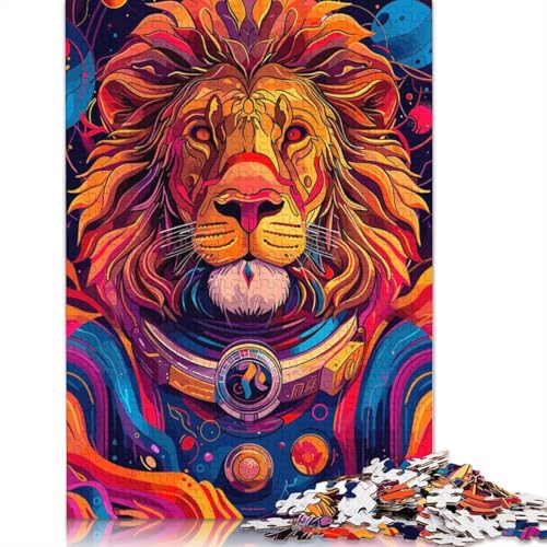 Puzzle für Erwachsene, Astronaut, Weltraumlöwe, Papierpuzzles für Teenager, Geschenke, Heimdekoration, Puzzlespielzeug, 1000 Teile (38 x 26 cm) von QBIREX