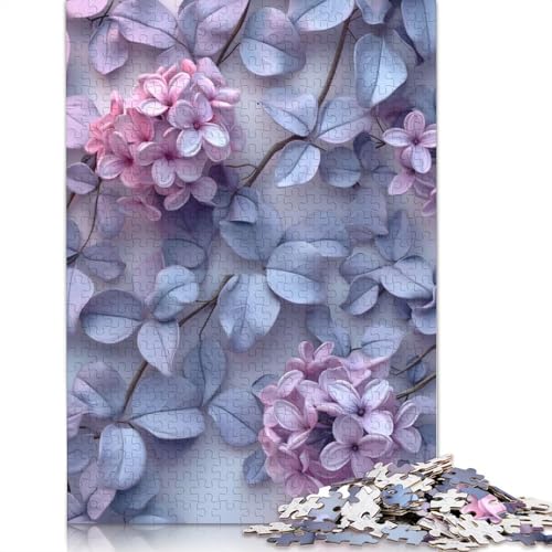 Puzzle für Erwachsene, Blumen, Flieder, Vintage, 520 Teile, Puzzles für Erwachsene, Lernspiel, Herausforderung, Spielzeug, 520 Teile (52 x 38 cm) von QBIREX