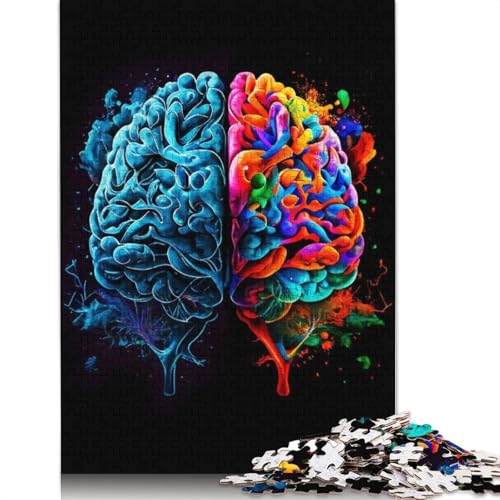 Puzzle für Erwachsene, Brain Paint, 1000-teiliges Puzzle, Holzpuzzle für Erwachsene und ab 18 Jahren, Spielzeug, Wanddekoration, 1000 Teile (75 x 50 cm) von QBIREX