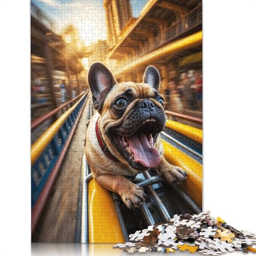 Puzzle für Erwachsene, Bulldog Coaster Blast, 1500-teiliges Puzzle, Holzpuzzle für Erwachsene und Personen ab 18 Jahren, anspruchsvolles Spielpuzzle, 1500 Teile (85 x 57 cm) von QBIREX