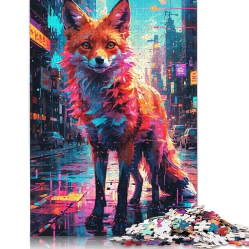 Puzzle für Erwachsene, City Slicker Fox, 1000-teiliges Puzzle, Holzpuzzle für Erwachsene und ab 18 Jahren, tolle Geschenke zu Weihnachten, 1000 Teile (75 x 50 cm) von QBIREX