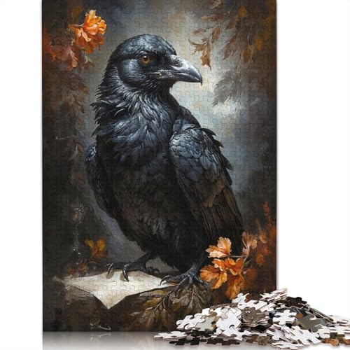 Puzzle für Erwachsene, Der Rabengelehrte, 1500-teiliges Puzzle, Holzpuzzle für Erwachsene und ab 18 Jahren, Spiele, Spielzeug, Geschenk, 1500 Teile (85 x 57 cm) von QBIREX
