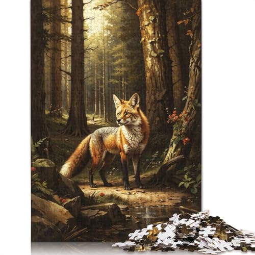 Puzzle für Erwachsene, EIN Fuchs im Wald, 520 Teile, für Erwachsene, Geschenke, Holzpuzzle, geeignetes tolles Geschenk für Erwachsene, 520 Teile (52 x 38 cm) von QBIREX