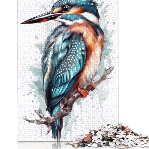 Puzzle für Erwachsene, Eisvogel, 520-teiliges Puzzle für Erwachsene, Holzpuzzle für Erwachsene ab 18 Jahren, Lernspielzeug, 520 Teile (52 x 38 cm) von QBIREX