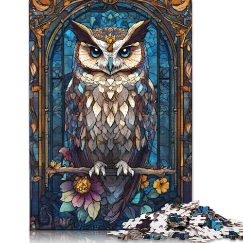 Puzzle für Erwachsene, Eule, 1500-teiliges Puzzle, Holzpuzzle für Erwachsene und ab 18 Jahren, gutes Geschenk für Erwachsene, 1500 Teile (85 x 57 cm) von QBIREX