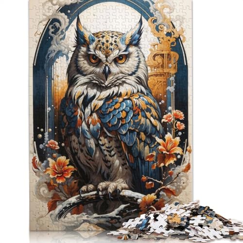 Puzzle für Erwachsene, Eule, Himmlischer Wächter, 1000-teiliges Puzzle, Holzpuzzle, Puzzles für 18-Jährige, Weihnachts- und Geburtstagsgeschenk, 1000 Teile (75 x 50 cm) von QBIREX