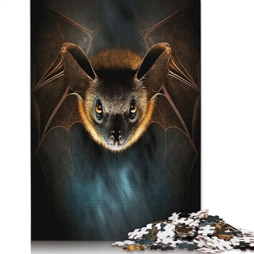 Puzzle für Erwachsene, Fledermaus-Tier, 520-teiliges Puzzle, Holzpuzzle für Erwachsene und ab 18 Jahren, Spiele, Spielzeug, Geschenk, 520 Teile (52 x 38 cm) von QBIREX