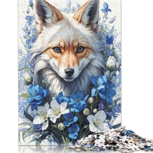 Puzzle für Erwachsene, Foxy Floral Friend, 520-teiliges Puzzle, Holzpuzzle für Erwachsene ab 18 Jahren, Weihnachts- und Geburtstagsgeschenke, 520 Teile (52 x 38 cm) von QBIREX