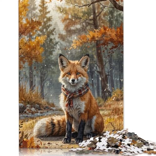 Puzzle für Erwachsene, Fuchs im Herbstwald, 1500-teiliges Puzzle, Holzpuzzle für Erwachsene ab 18 Jahren, anspruchsvolles Spielpuzzle, 1500 Teile (85 x 57 cm) von QBIREX