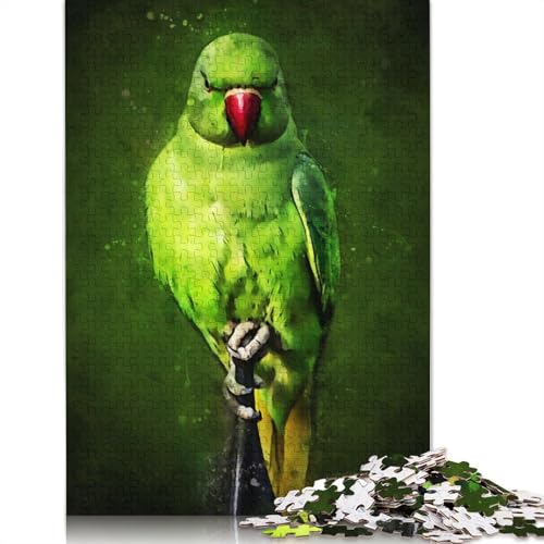 Puzzle für Erwachsene, Grüner Papagei, 520-teiliges Puzzle für Erwachsene, Holzpuzzle für Erwachsene ab 18 Jahren, Lernspielzeug, 520 Teile (52 x 38 cm) von QBIREX