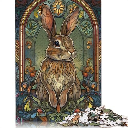 Puzzle für Erwachsene, Kaninchen, 1500-teiliges Puzzle, Holzpuzzle für Erwachsene und ab 18 Jahren, Familienaktivität, 1500 Teile (85 x 57 cm) von QBIREX