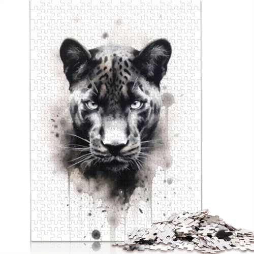 Puzzle für Erwachsene, Puma Beauty Watercolor, 520-teiliges Puzzle, Holzpuzzle für Erwachsene und ab 18 Jahren, Spiele, Spielzeug, Geschenk, 520 Teile (52 x 38 cm) von QBIREX