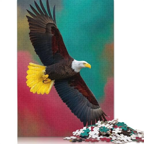 Puzzle für Erwachsene, Rasta-Weißkopfseeadler, Papierpuzzles für Teenager, Geschenke, Heimdekoration, Puzzlespielzeug, 1000 Teile (75 x 50 cm) von QBIREX