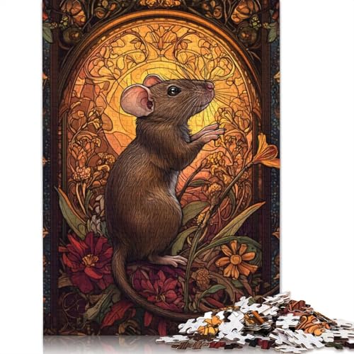 Puzzle für Erwachsene, Rattenkunst, 520-teiliges Puzzle, Holzpuzzle für Erwachsene ab 18 Jahren, Weihnachts- und Geburtstagsgeschenke, 520 Teile (52 x 38 cm) von QBIREX