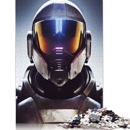 Puzzle für Erwachsene, Roboterpilot, 1000-teiliges Puzzle, Holzpuzzle für Erwachsene und ab 18 Jahren, Familienaktivität, 1000 Teile (75 x 50 cm) von QBIREX