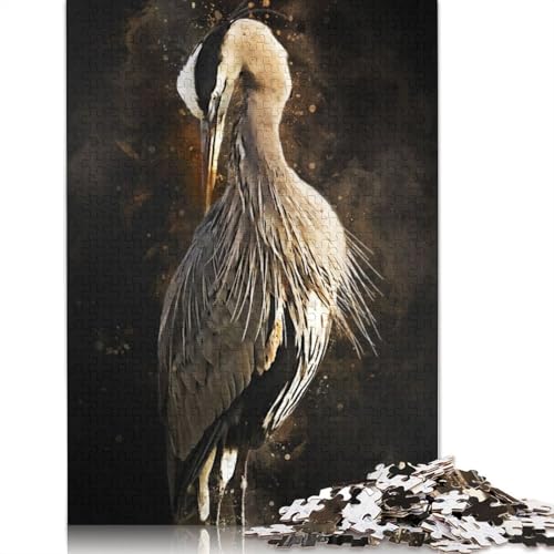 Puzzle für Erwachsene, Vögel, Kunst, neues Aquarell, 1500-teiliges Puzzle, Holzpuzzle, ab 18 Jahren, Weihnachts- und Geburtstagsgeschenke, 1500 Teile (85 x 57 cm) von QBIREX