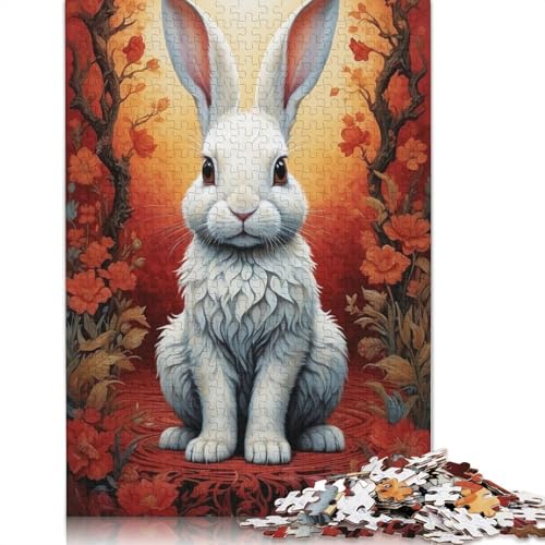 Puzzle für Erwachsene, neugieriges Kaninchen, 1500-teiliges Puzzle, Holzpuzzle für Erwachsene und ab 18 Jahren, Familienaktivität, 1500 Teile (85 x 57 cm) von QBIREX