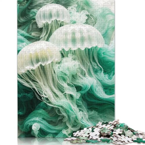 Puzzle für Erwachsene, rauchige ätherische Qualle, 520-teiliges Puzzle, Holzpuzzle für Erwachsene und ab 18 Jahren, Spielzeug-Wanddekoration, 520 Teile (52 x 38 cm) von QBIREX