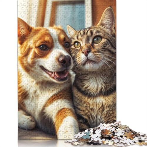 Puzzle für Erwachsene, süße Beste Freunde, 1500 Teile, für Erwachsene, Geschenke, Holzpuzzle, geeignetes tolles Geschenk für Erwachsene, 1500 Teile (85 x 57 cm) von QBIREX