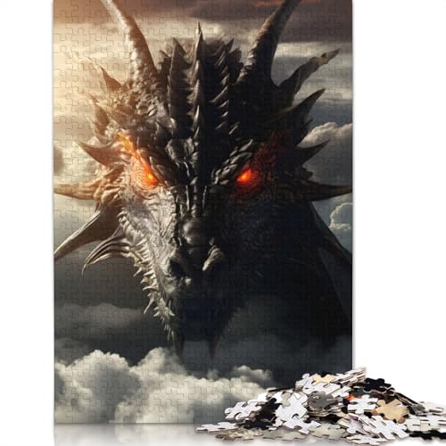 Puzzle für Erwachsene mit Wolkenkrone, Drachengott, einzigartige Heimdekoration, Herren-Puzzle, Geschenke für Erwachsene und Teenager, 1500 Teile (85 x 57 cm) von QBIREX