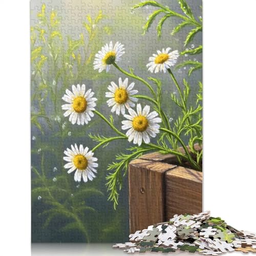 Puzzle für Erwachsene und Jugendliche, Gänseblümchen in Einer Papierbox, Puzzles für Erwachsene und Teenager, Familienspiel, 1000 Teile (38 x 26 cm) von QBIREX