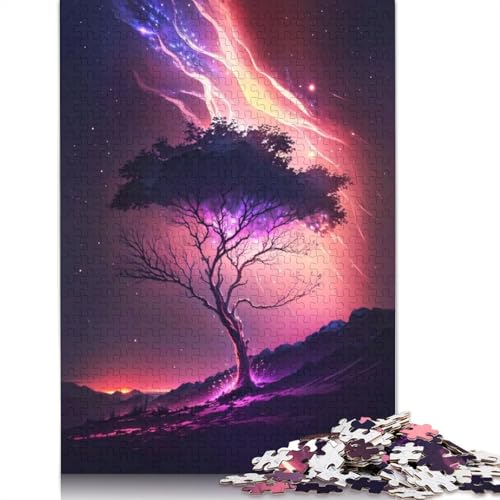 Puzzle für Erwachsene: Galaktischer Traumbaum, Puzzle, Lernspiel, Spielzeug, 1000 Teile (75 x 50 cm) von QBIREX