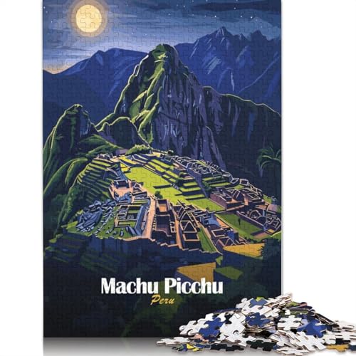 Puzzle für Erwachsene: Machu Picchu bei Nacht, 1000 Teile, Lernspiel, Herausforderung, Spielzeug, 1000 Teile (75 x 50 cm) von QBIREX
