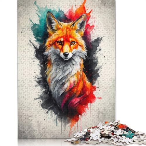 Puzzle für Foxy Palette, 1000-teiliges Puzzle für Erwachsene, Holzpuzzle für Erwachsene und ab 18 Jahren, für Erwachsene, 1000 Teile (75 x 50 cm) von QBIREX