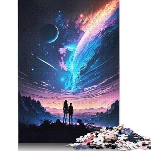 Puzzle für Paare, Galaktische Horizonte, 520 Teile für Erwachsene | Holzpuzzle | Nachhaltige Puzzles für Erwachsene | Spiele 520 Teile (52 x 38 cm) von QBIREX