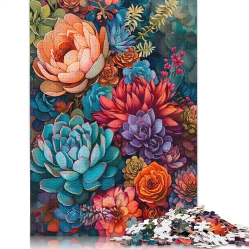 Puzzle mit 1500 Teilen, tanzende Blütenblätter für Erwachsene, nachhaltiges Holzpuzzle, Puzzle für Erwachsene, Spiele, 1500 Teile (85 x 57 cm) von QBIREX