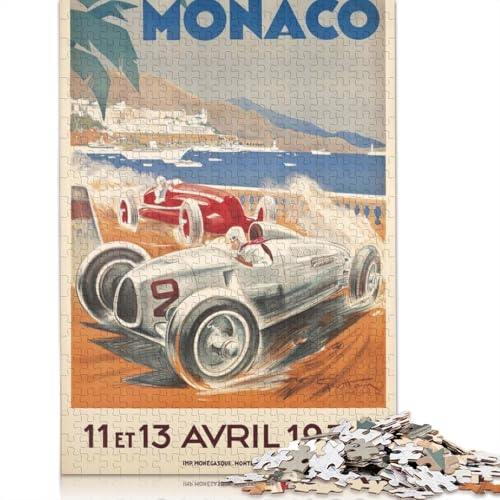 Puzzle mit 1500 Teilen zum Großen Preis von Monaco von 1937, für Erwachsene, Puzzles für Erwachsene, Lernspiele für Zuhause, Bastelspielzeug (85 x 57 cm) von QBIREX