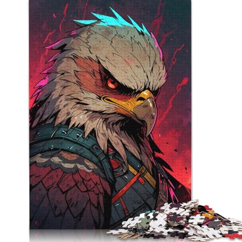 Puzzle mit Adler-Illustration, kreative Spiele, 100% recycelter Karton, Puzzle für Erwachsene, 1000 Teile (38 x 26 cm) von QBIREX