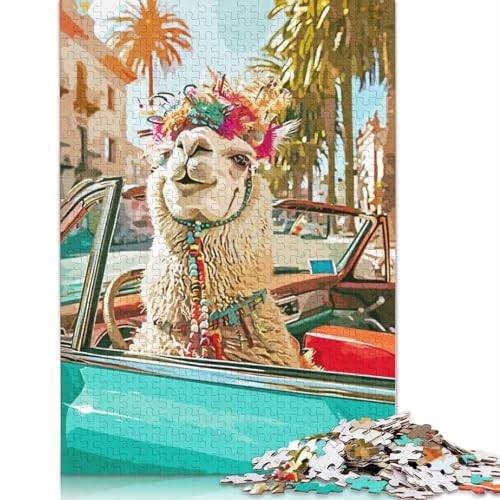 Puzzle mit Kamel-Auto, schwierig, 100% recycelter Karton, für Damen und Herren, Vatertagsgeschenke, 1000 Teile (75 x 50 cm) von QBIREX
