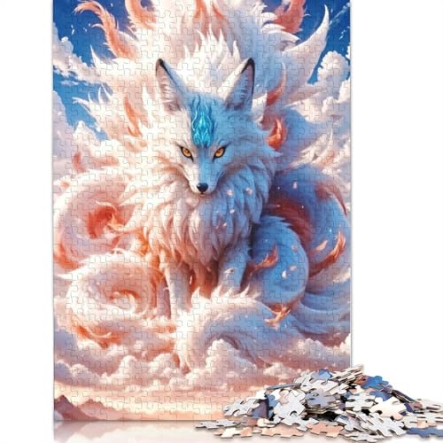 Puzzles für Erwachsene Fox Kitsune Japan 尺寸 Stück Puzzle Holzpuzzle und ab 18 Jahren Weihnachtsgeburtstagsgeschenke 500 Teile (52x38c von QBIREX