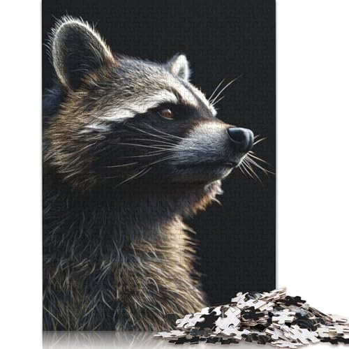 Raccoon Puzzle 520 Teile Schwer Puzzle Spielzeug Lernspiel Impossible Herausforderung Spielzeug Für Erwachsene Und Kinder Ab 12 Jahren 520pcs (52x38cm) von QBIREX