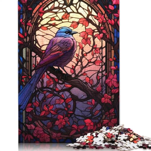 Raven Puzzle-Spielzeug im Buntglas-Stil, Lernspiel, Premium-Puzzle aus Karton für Erwachsene und Kinder, 1000 Teile (75 x 50 cm) von QBIREX