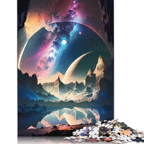 Reflection of Cosmos Lake Puzzles 520 Teile für Teenager Geschenke Holzpuzzle Puzzle für Erwachsene Familienspaß Puzzles 520 Stück (52x38cm) von QBIREX
