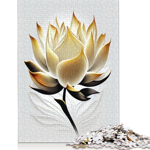 Reflection of Peace Lotus Puzzle für Erwachsene, Spielzeug, Lernspiel, schwierige Puzzles für Kinder ab 12 Jahren, 1500 Teile (85 x 57 cm) von QBIREX