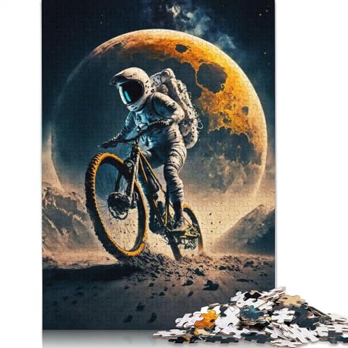 Reise-Radfahren-Mond-Puzzle, Lernspiele, Familienaktivitäten, Premium-Karton-Puzzle für Frauen und Männer, 1000 Teile (75 x 50 cm) von QBIREX