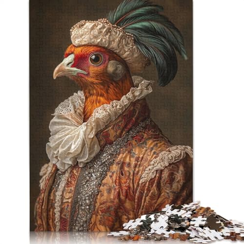 Renaissance-Puzzle „Goldfasan“, Denksportaufgabe, 100% recycelte Pappe, Puzzle für Erwachsene ab 12 Jahren, Vatertagsgeschenk, 1000 Teile (26 x 38 cm) von QBIREX