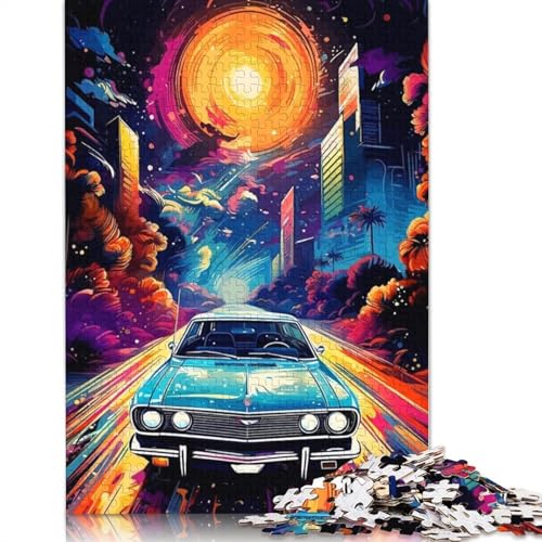 Retro Car Puzzle 1000 Teile Schwer Puzzle Spielzeug Lernspiel Impossible Herausforderungsspielzeug Für Erwachsene Und Kinder Ab 14 Jahren 1000pcs (75x50cm) von QBIREX