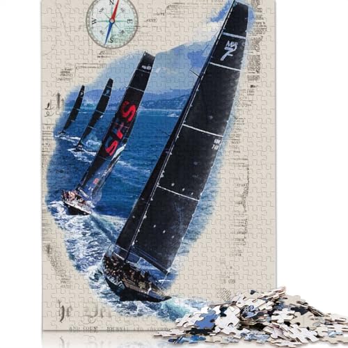 Sailors to Your Marks Puzzles für Erwachsene, 1500 Teile, Holzpuzzles für Teenager, Geschenke, Lernspiel für Erwachsene und Teenager, 1500 Teile (85 x 57 cm) von QBIREX
