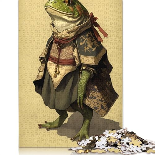 Samurai Frog Puzzle 1000-teilige Schwer Puzzle Spielzeug Lernspiel Impossible Herausforderung Spielzeug Für Erwachsene Kinder 1000pcs (75x50cm) von QBIREX