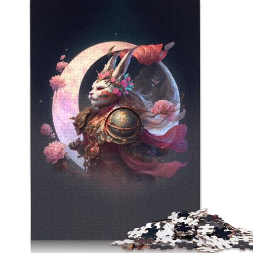 Samurai-Katzen-Puzzle-Spielzeug, Lernspiel, Premium-Karton-Puzzle für Erwachsene und Kinder, 1000 Teile (75 x 50 cm) von QBIREX