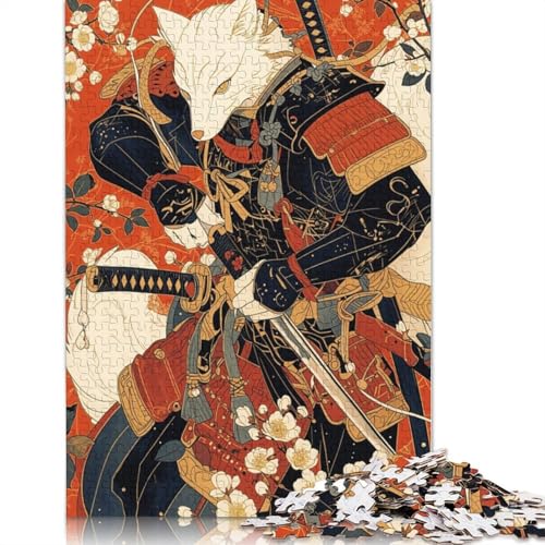Samurai Kitsune Puzzles 520 Teile Schwer Puzzle Spielzeug Pädagogisches Spiel Impossible Herausforderung Spielzeug Für Erwachsene Kinder 520pcs (52x38cm) von QBIREX
