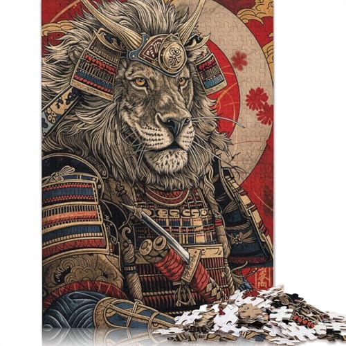 Samurai Lion Puzzles 1000 Teile Schwer Puzzle Spielzeug Lernspiel Impossible Herausforderungsspielzeug Für Erwachsene Kinder 1000pcs (75x50cm) von QBIREX