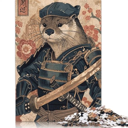 Samurai Otter Puzzle 1000 Teile Schwer Puzzle Spielzeug Pädagogisches Spiel Impossible Herausforderungsspielzeug Für Erwachsene Und Kinder in Bewährter 1000pcs (75x50cm) von QBIREX