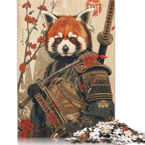 Samurai Red Panda Puzzle 1000-teilige Schwer Puzzle Spielzeug Lernspiel Impossible Herausforderungsspielzeug Für Erwachsene Kinder 1500pcs (85x57cm) von QBIREX