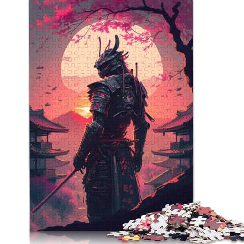 Samurai-Sonnenuntergang, 1000-teiliges Puzzle für Erwachsene, Dekompressionsspielzeug, Denksportaufgaben für Frauen und Männer, 1000 Teile (75 x 50 cm) von QBIREX